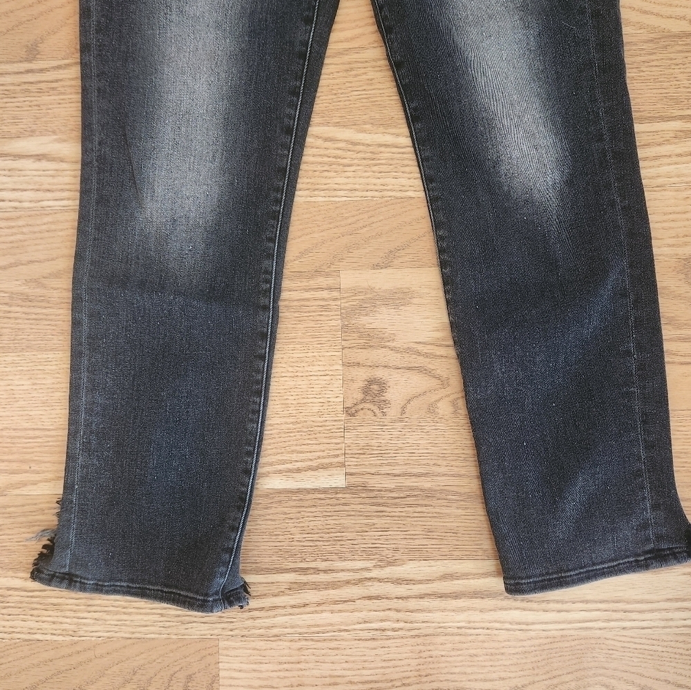 EUC Frame Le Nouveau Straight Jeans Carved Hem In Walters, Size 27 - Picture 2 of 9